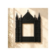 Siyah Victoria Gotik Duvar Fotoğraf Çerçevesi Katedral Tasarımlı 25x20x15 Cm