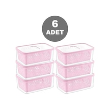 6&apos Lı Süzgeçli Fresh Saklama Kabı Seti 1.6 Lt Plastik Saklama Set 6 Adet