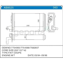 Kalorifer Radyatörü Fiat Tempra 1995-2001 Tıpo 1995-2001 Alfa Romeo 145 1995-2001 146 1994-2001 155 1992-1997