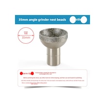 Hombey Mermer Oyma Ve Parlatma Aracı - Köşe Fırçası İçin 35mm Elektroplated Elmas Kaplama Yuvarlak Taş Kesici Ucu