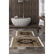 Eko Trend Djt 2 Li Yıkanabilir Kaymaz Taban Banyo Paspas Klozet Takımı 761 Osmanli Kahve 50 X 80 - 40 X 50