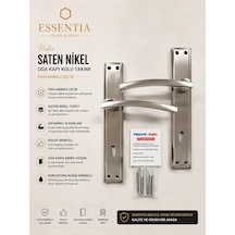 Hister Saten Nikel Oda Kapı Kolu Takımı Paslanmaz Çelik, Ağır Gövde, Premium Seri Çoklu Renk