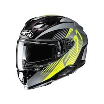 Hjc F71 Catos Mc3h Kapalı Motosiklet Kaskı Siyah Gri Neon Çok Renkli