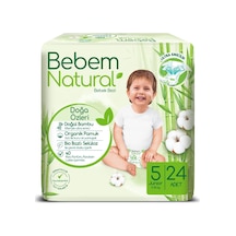 Natural 5 Beden Jumbo Bebek Bezi 1 X 24 Adet