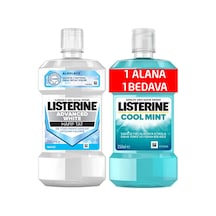 Listerine Ağız Bakım Suyu Advanced White 250 ML + Cool Mint 250 ML