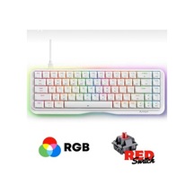 Miaxtreme K68se %65 Sade Tasarım Usb Beyaz Mekanik Red Switch Gaming Oyuncu Klavyesi Aparat li