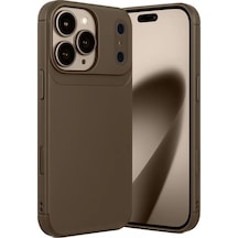 Newface Apple İphone 17 Pro Auto Focus Karbon Kapak - Kahverengi