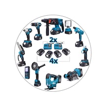 Branzeg BRZMS1136V 2X Şarjlı Cihazı 11'li Şarjlı Matkap Seti