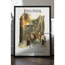Lord Of The Rings Siyah Ahşap Çerçeveli Poster, Dekoratif Film Duvar Tablosu