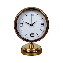 Büro Ev Ofis Hediyesi İçin 20x25cm Golden Stil Metal Masa Saati Diğer