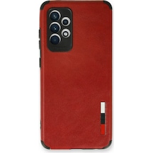Newface - 28 -  Galaxy Uyumlu A33 5g Kılıf Loop Deri Silikon - Edntrend - - Kırmızı
