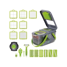 22'si 1 Arada Çok Fonksiyonlu Sebze Doğrayıcı Manuel Doğrayıcı, Konteynerli Gıda Doğrayıcı Kesici