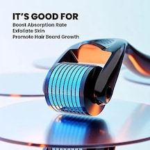 Novahub 540 Derma Rulo Mikro İğneler Saç Büyüme Yüz Masajı Cilt Bakımı Mavi Mavi