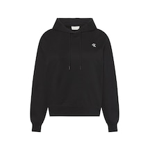 Calvin Klein Ls Rlxd Mono Fr Terr Kadın Siyah Hoodie