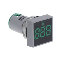 Butu Ad101-22vms Mini Ac 50-500v Voltmetre Kare Panel Led Dijital Gerilim Ölçer Göstergesi Yeşil