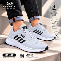 Branca Unisex Kadın Erkek Yarı Ortapedik Günlük Spor Sneaker Yürüyüş Outdoor Ayakkabı Buz - Siyah Gümüş