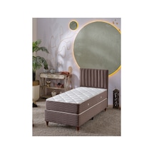 Beehanem Ezgi Geniş Tek Kişilik Başlık + Yatak + Baza Seti 100x200 Kahverengi Premium Konfor 3'lü 100 x 200