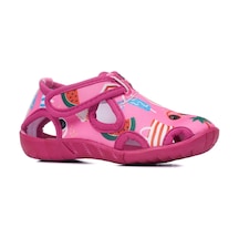 Günlük Unisex Çocuk Aqua Sandalet Esnek Kaymaz Taban Cırtlı Yazlık Deniz Kreş Ayakkabı 141 Fuşya Karpuz