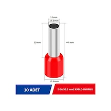 2 Ga Kablo İçin Oto Amfi Ve Blok Giriş Ucu 10 Adet