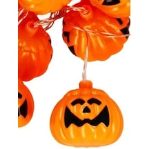 Beysüs Cadılar Bayramı Halloween Pilli Balkabağı Led 12 Li Açık Gri