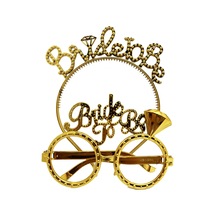 Bride To Be Taç Ve Gözlük Seti - Altın Renk