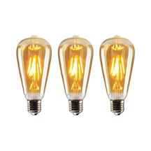 4 Watt Rustik Ampul Amber Renk 3 Adet