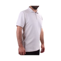 Twister 2290 Gri Günlük Kısa Kol Normal Kesim Pamuklu Fermuarlı Polo Yaka Erkek Tişört Gri
