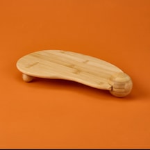 Mienn Bambu Oval Sunumluk - Açık Kahverengi - 33 Cm Çok Renkli