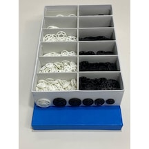 Çıtçıt / Plastik Çıtçıt / 5 Boylu / Siyah Ve Beyaz/ 400 Adet