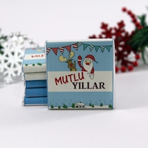 Dark Brown HEDİYELİK Yılbaşı Tebrik Çikolatası Üzeri Mesajlı 72 Adet