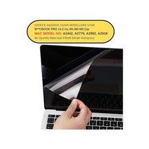 Macbook Pro 14.2 İnç M2 M3 M4 M5 Uyumlu Parlak Anti Scratch Ekran Koruyucu Retina Net Görüntü Cam Hissi Touch Id Şeffaf