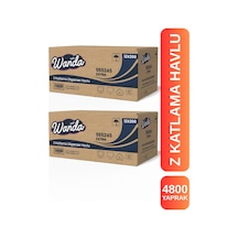Wanda Soft Z Katlama Kağıt Havlu Extra 21x21 Cm 24 Paket X 200 Yaprak Dayanıklı & Dispenser Uyumlu