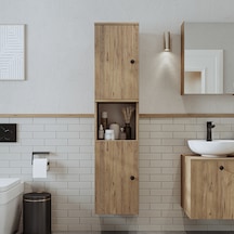 Banyo Dolabı Mat Mdf 150 X 35 Cm Banyo Boy Dolabı Atlantik Atlantik Çam