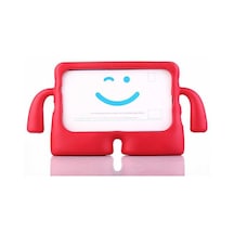 Noktaks - iPad Uyumlu Mini 5 - Kılıf Tutma Kollu Stand Olabilen Çocuklar İçin Koruyucu Tablet Kılıfı - Kırmızı