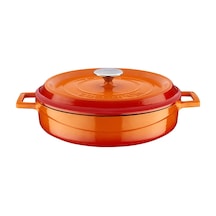 Lava Tencere Ç.a. Yuvarlak Turuncu Trendy Kapak 28 Cm Turuncu