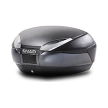 Motosiklet Arka Çanta Titanium Siyah Koyu Gri Motor Arka Topcase 48 Litre Çok Renkli