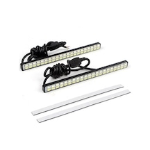 Novahub Dönüş Sinyali Gösterge Işığı Araba Led Gündüz Farları Işık Kaynağı Dc 12 V 42 Led Cips 2 Adet Beyaz Amber Drl