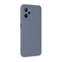 Bezos Realme C35 Kılıf Nano İçi Kadife Silikon - Gri Nhr