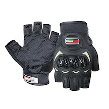 Forte Gt 10 Pro D Parmaksız Yarım Motosiklet Eldiveni Siyah