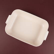 Aryıldız Elissa Dikdörtgen Fırın Kabı Mat Beyaz 36 Cm Çok Renkli