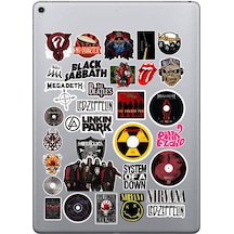 Rock Metal Seri 2 Sticker Seti Laptop Ajanda Pc Tablet Telefon Defter Etiket Bullet Journal Diğer