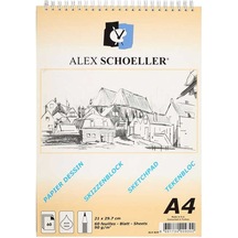 Alex Schoeller Spiralli Dik Eskiz Blok A4 60 Yaprak 90 Gr