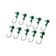 Jighead - Zoka - Kurşunlu Olta İğnesi - Xh-a 02 - Yeşil - 21 Gr - 10 Adet