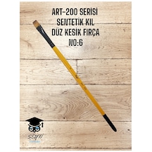 Art-200 Serisi Sentetik Düz Kesik Kıl Fırça No:6