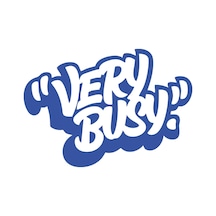 Very Busy Araba Sticker 17x17 Cm Mavi