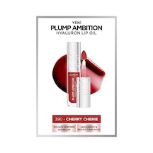 L'Oréal Paris Plump Ambition Hyaluron Lip Oil Besleyici ve Nemlendirici Dudak Parlatıcısı 390 Cherry Cherie