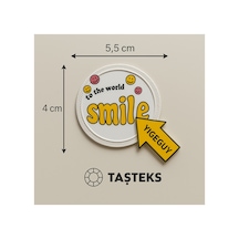 Yumuşak Silikon Ütülenebilen Veya Sticker Olarak Kullanılabilen Smile Patch Modeli