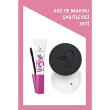 Golden Rose Max Hold Brow Glue Şeffaf Kaş Sabitleyici + Long Wear Finishing Powder Seti