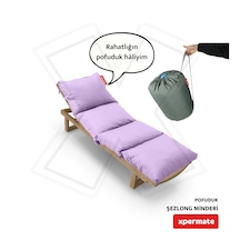 Xpermate Pofuduk Şezlong Minderi 60x180x12cm Su İtici, Lila