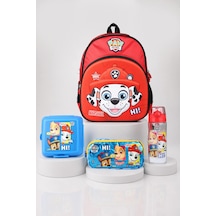X Dekomus Lisanslı Paw Patrol Marshall 35 Cm Küçük Boy Anaokul Çantası,kalem Çantası,beslenme Kabı,matara Seti Açık Gri